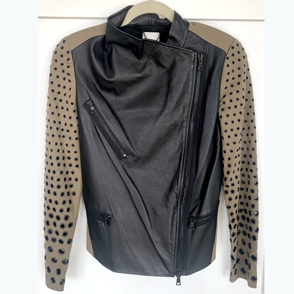 Robert Rodriguez Jackets & Coats Robert Rodriguez Leather Grommet